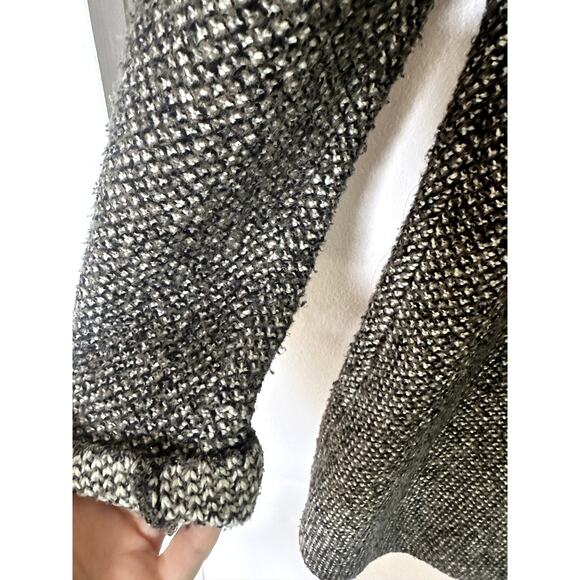 J Jill Sweater Cardi Coat Size XS Faux Fur Warm Cozy Midi Length Brown - Picture 4 of 12